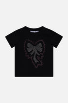 T-shirt nero e bianco panna HLove bambina