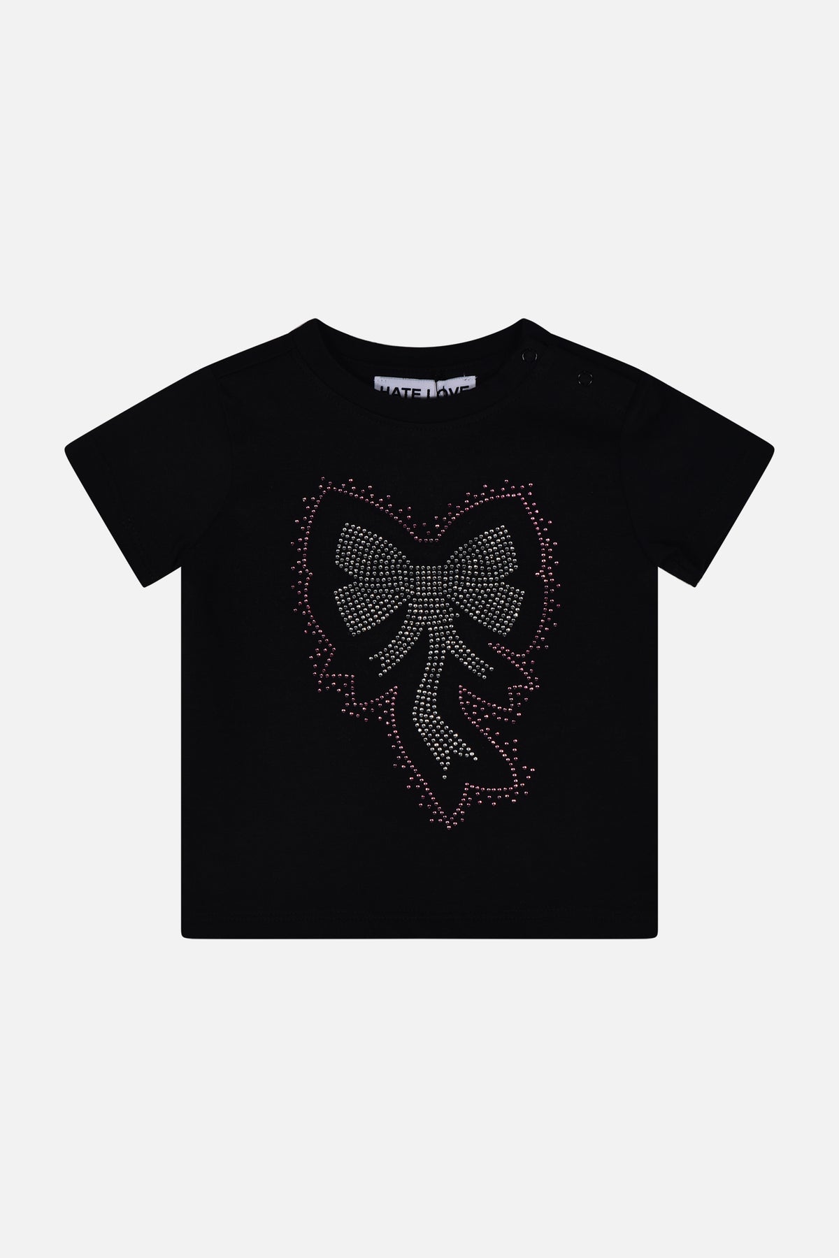 T-shirt nero e bianco panna HLove bambina