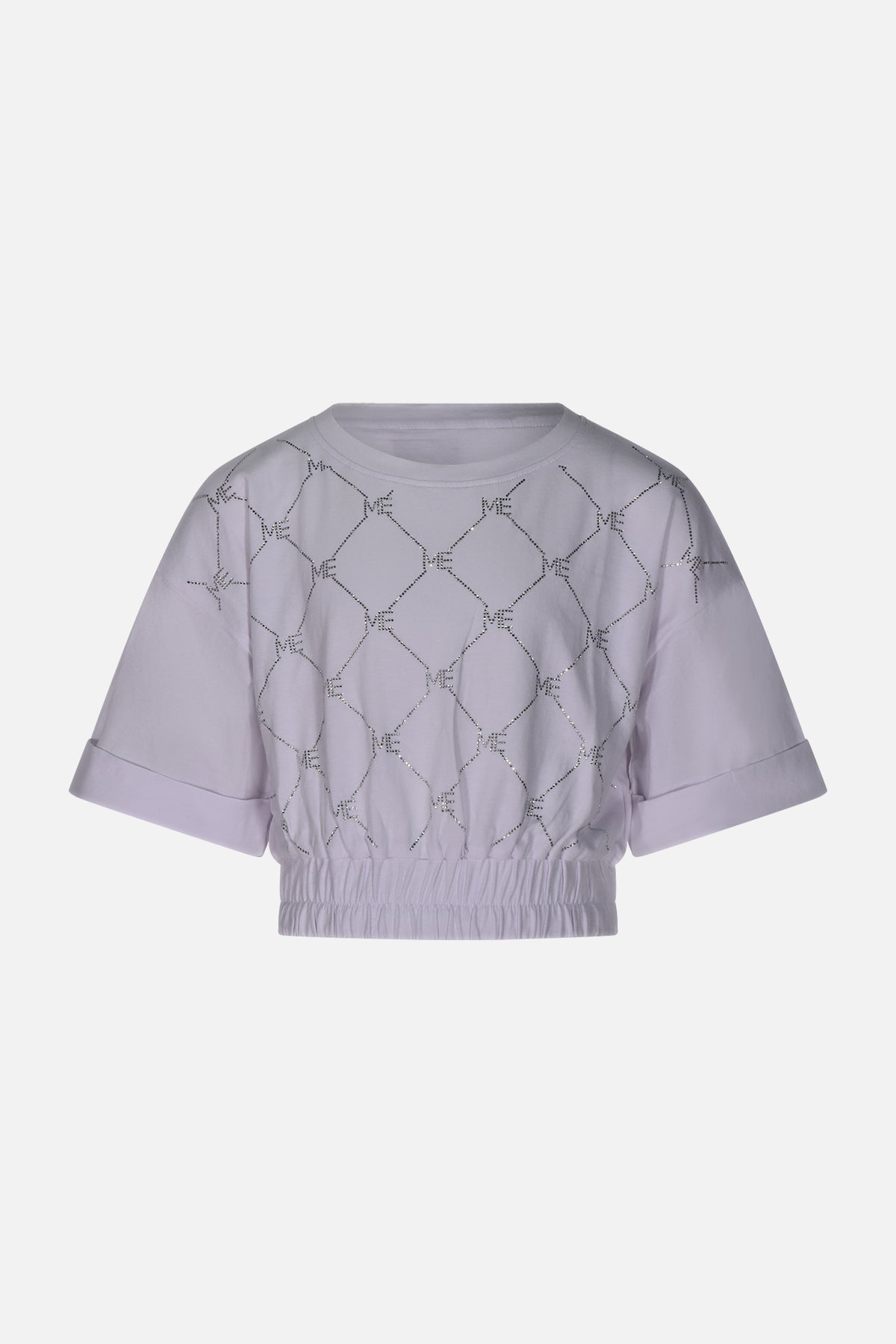 T-shirt cropped con logo e strass Marc Ellis bambina Junior