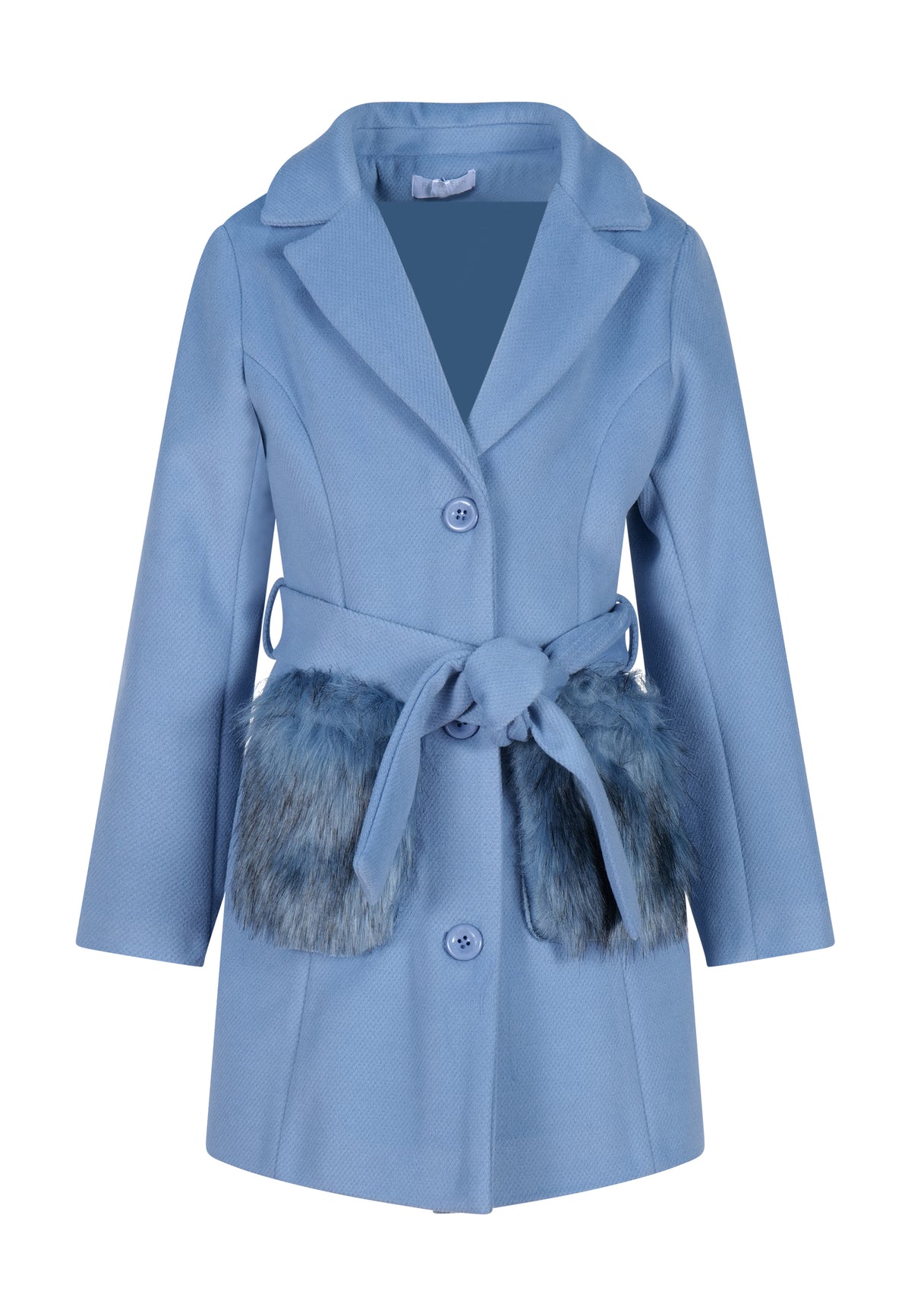Cappotto celeste Fun&Fun Chic bambina junior