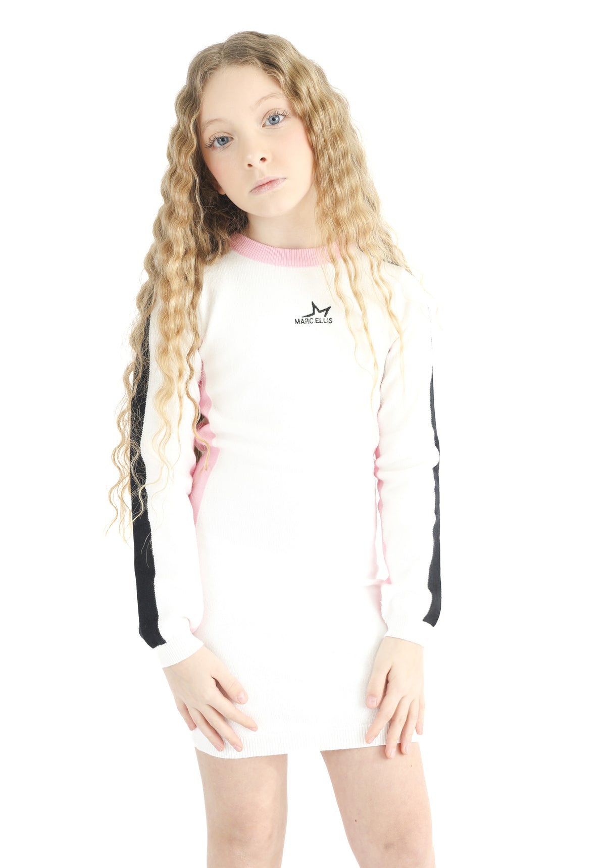 Abito in Misto Lana a Contrasto Junior Marc Ellis Bambina - FW26