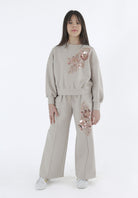 HLove Felpa Beige Nera e Grigia Junior Bambina - FW26