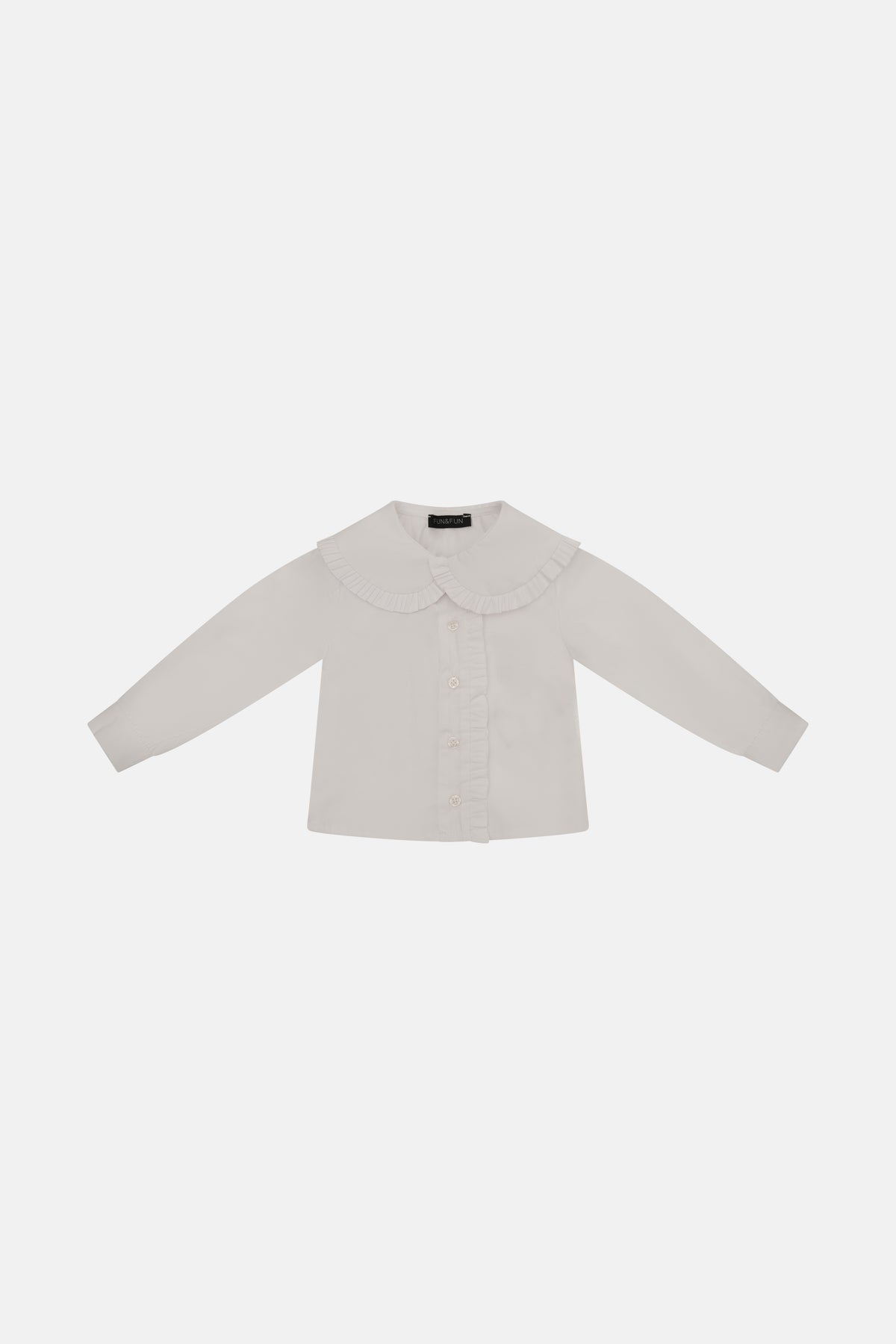 Camicia con Rouches sul Collo Neonato Fun&Fun Bambina - FW26