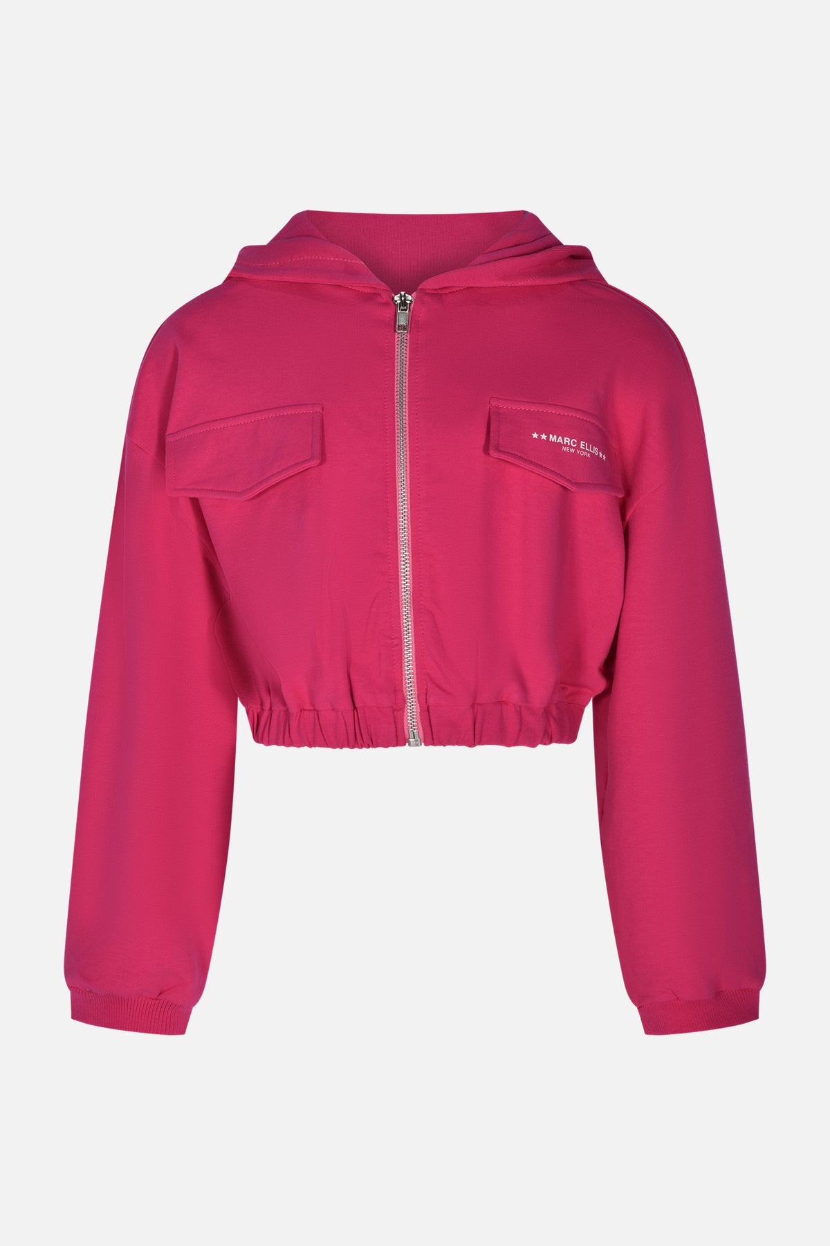 Felpa Cropped con Cappuccio in Cotone Comfort Marc Ellis bambina