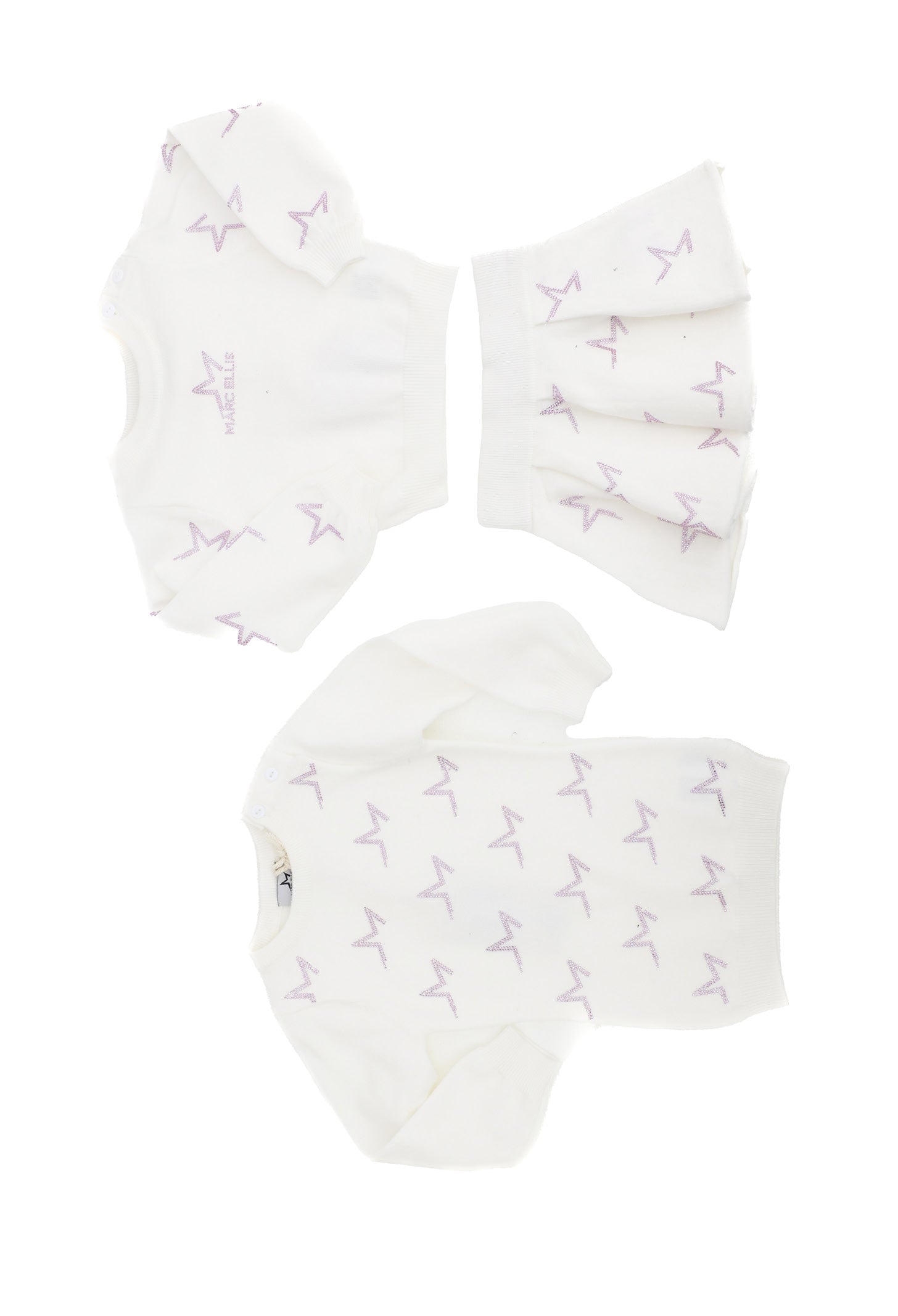 Gonna a Pieghe con Strass Neonato Marc Ellis Bambina - FW26