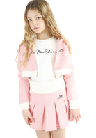 Felpa in Cotone Cropped con Marsupio Junior Marc Ellis Bambina - FW26