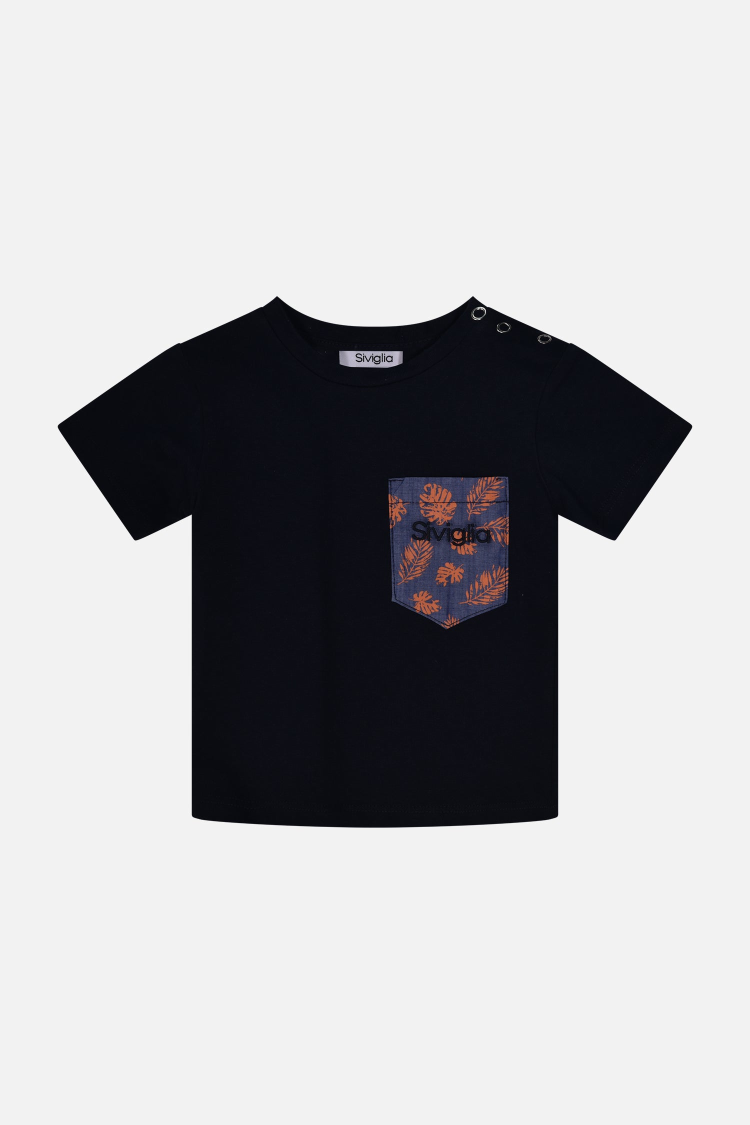 T-shirt blu e arancione Siviglia bambino