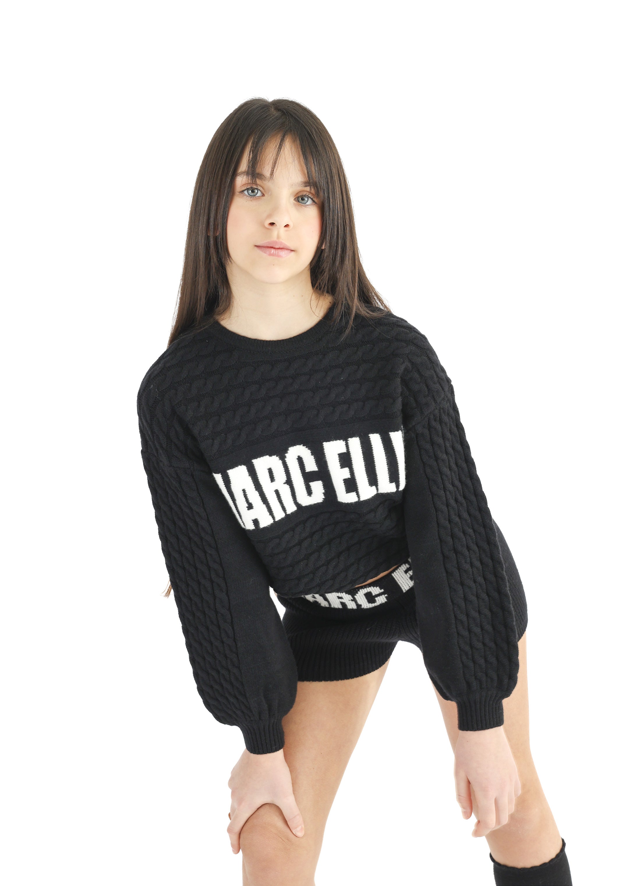 Short a Costine con Logo Junior Marc Ellis Bambina - FW26