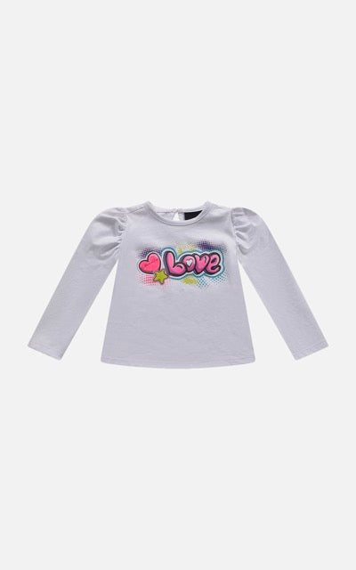 T-shirt Girocollo Bianco Marc Ellis bambina