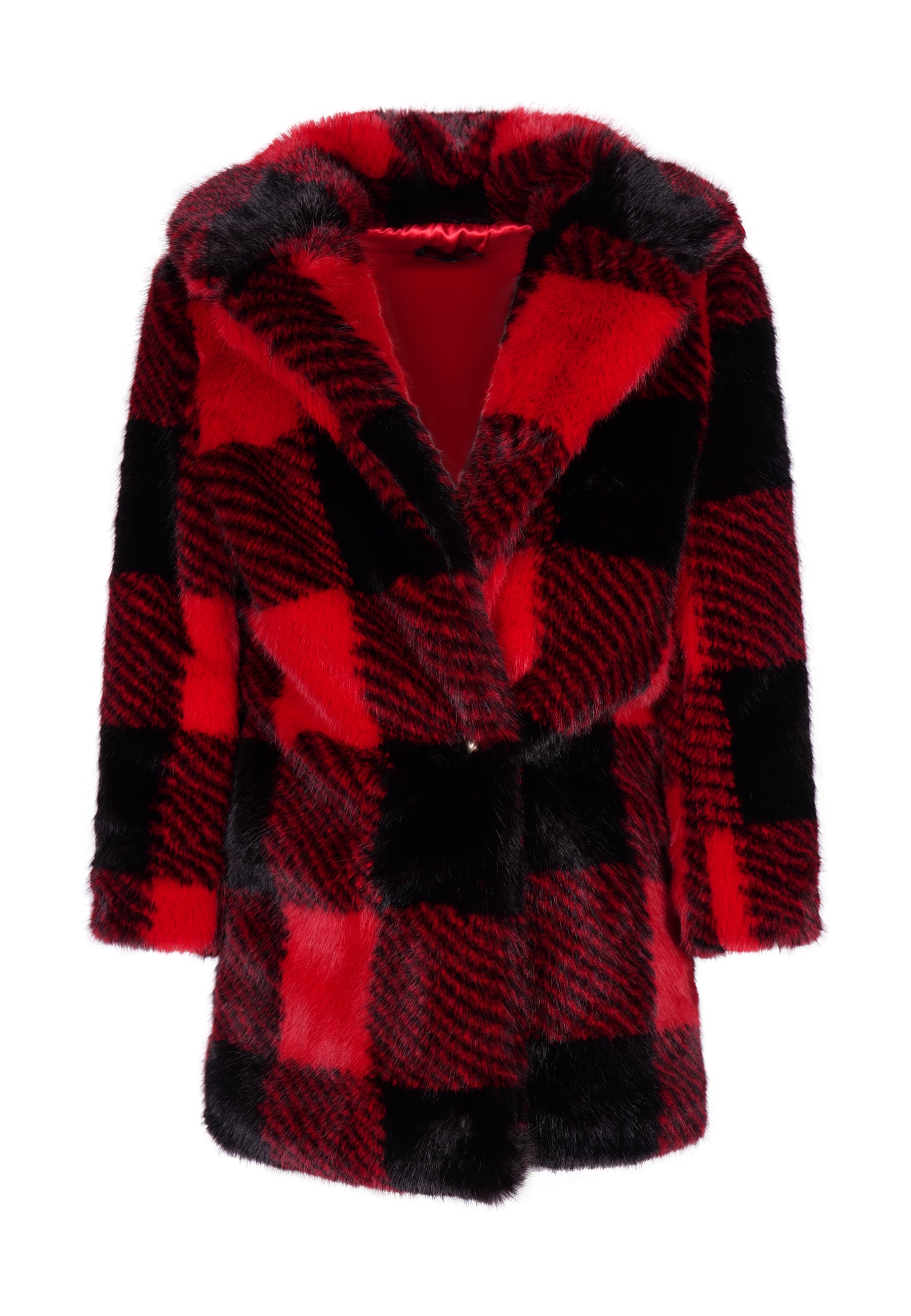 Cappotto tartan rosso Fun&Fun bambina