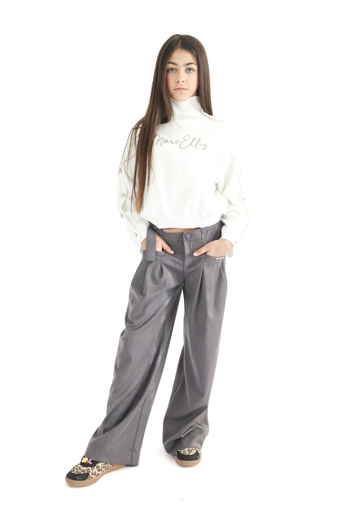 Maglia Cropped Collo Alto Junior Marc Ellis Bambina - FW26