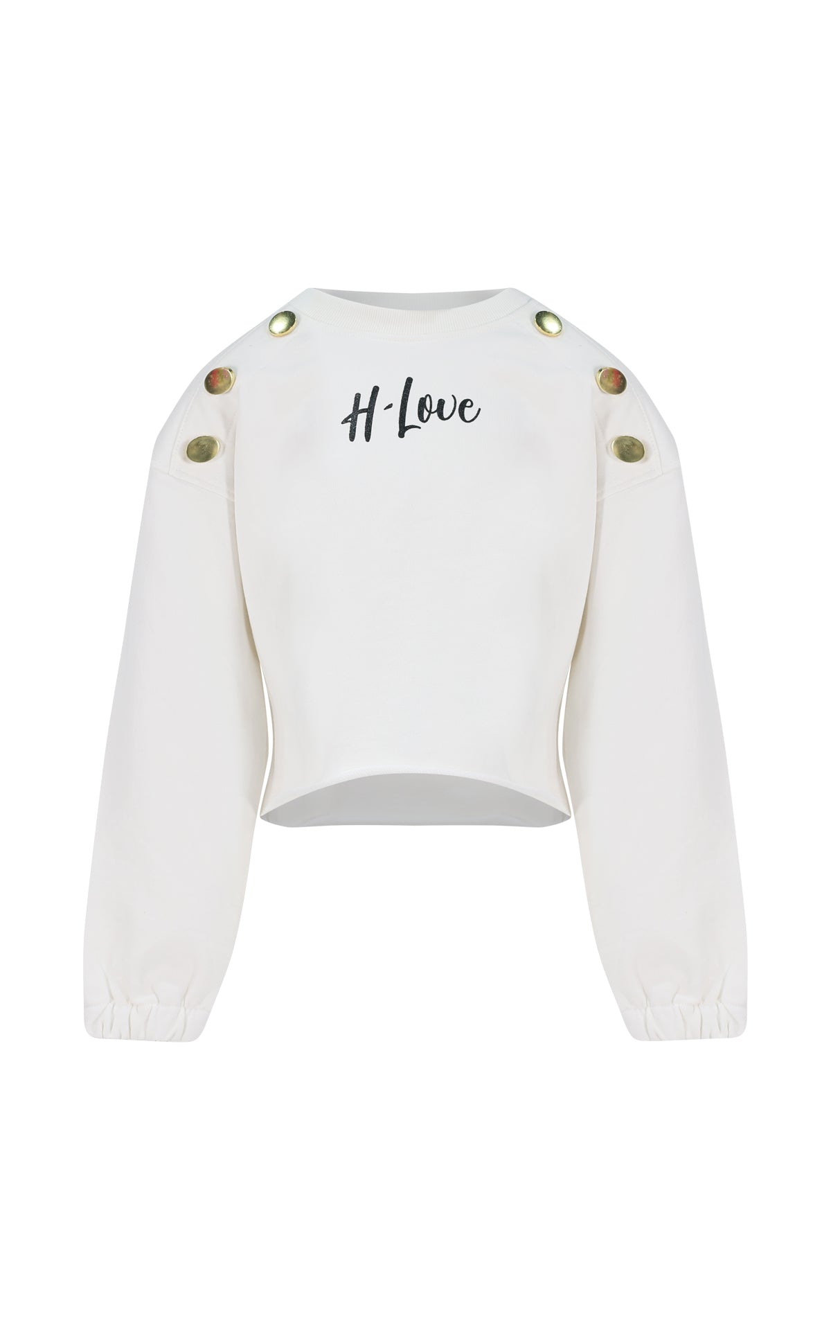 Felpa Colore Off White HLove bambina
