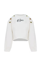 Felpa Colore Off White HLove bambina