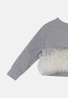 Felpa Girocollo con Tulle Neonato Fun&Fun Bambina - FW26