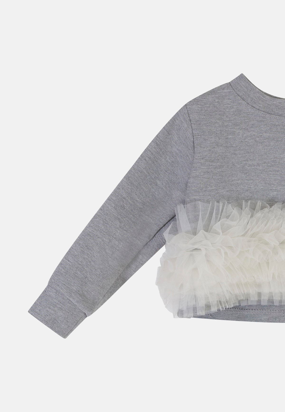 Felpa Girocollo con Tulle Neonato Fun&Fun Bambina - FW26