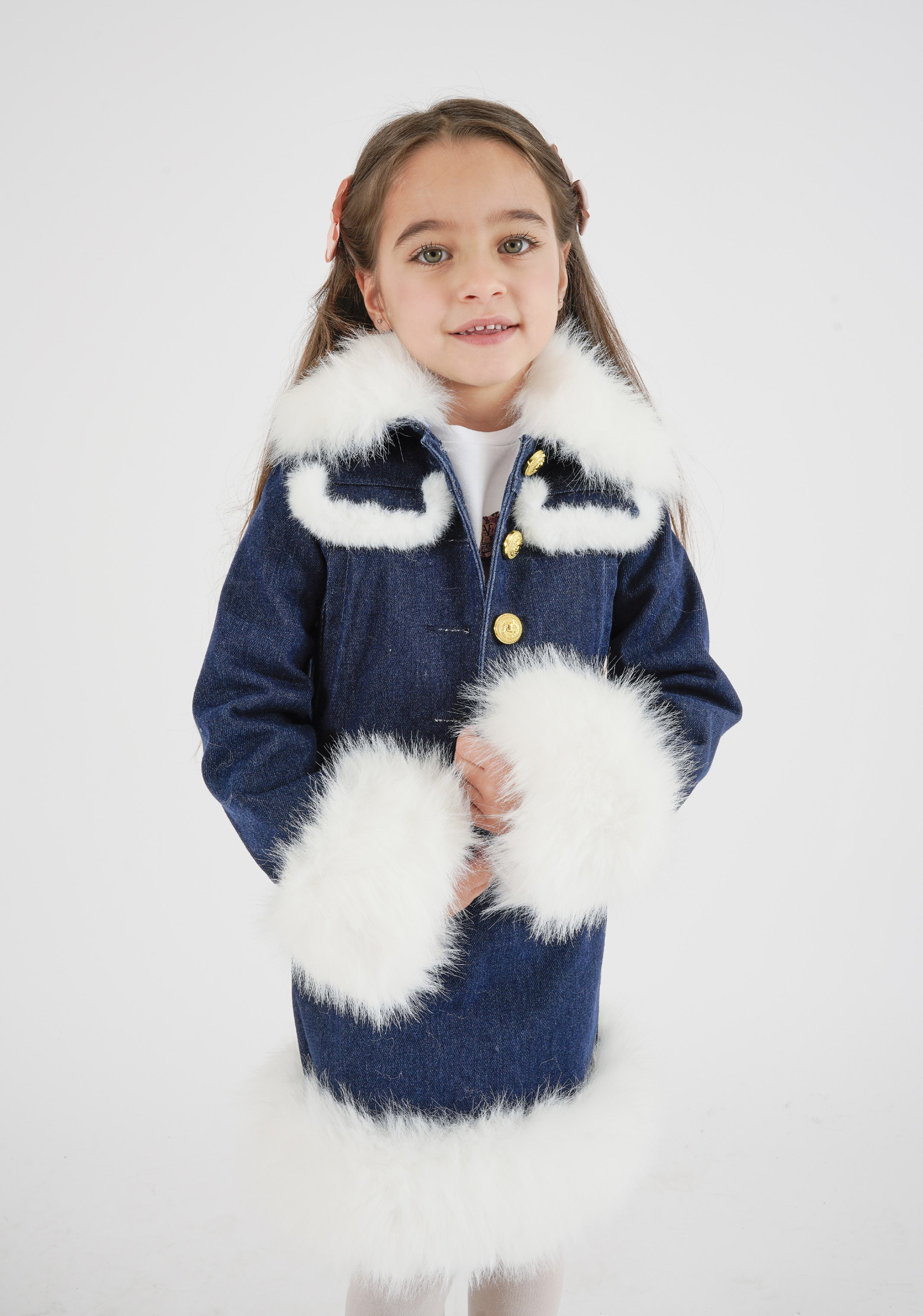 Gonna Denim/Ecopelliccia Bambina FUN & FUN