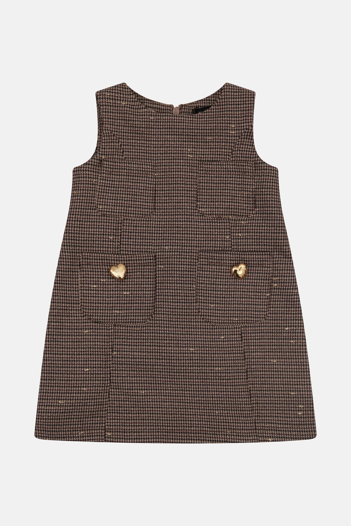 Abitino Smanicato a Quadretti Lurex Neonato Fun&Fun Bambina - FW26