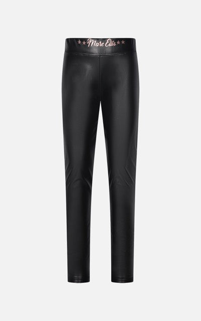 Leggings Similpelle Nero Marc Ellis Junior bambina