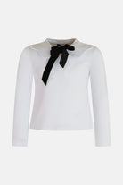 T-shirt in Cotone con Fiocco Removibile Baby Fun&Fun Chic Bambina - FW26